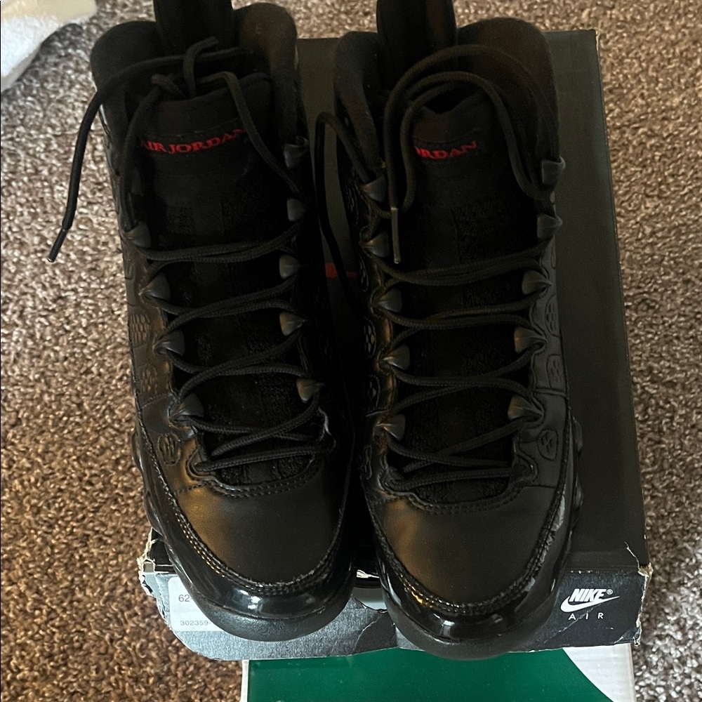Jordan Black and Red Kids Sneakers